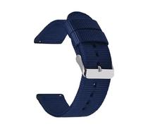HELBAY Men's Nylon Canvas Watch Straps, 18mm, 20mm, 22mm, 24mm, Watch Replacement Parts,Bleu profond,20 mm
