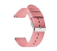 HELBAY Men's Nylon Canvas Watch Straps, 18mm, 20mm, 22mm, 24mm, Watch Replacement Parts,Rose,24 mm