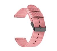 HELBAY Men's Nylon Canvas Watch Straps, 18mm, 20mm, 22mm, 24mm, Watch Replacement Parts,Rose Noir,22 mm