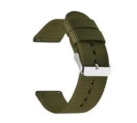 HELBAY Men's Nylon Canvas Watch Straps, 18mm, 20mm, 22mm, 24mm, Watch Replacement Parts,Vert armée,22 mm