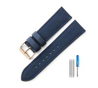 HELBAY Men's Nylon Watch Strap, Water Resistant and Sweat Repellent Watch Strap Accessories, 20mm/22mm,Rose bleue-K1,24 mm