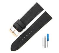 HELBAY Men's Nylon Watch Strap, Water Resistant and Sweat Repellent Watch Strap Accessories, 20mm/22mm,Rose noire K1,22 mm