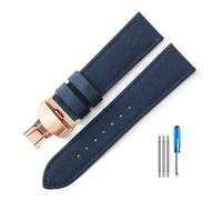 HELBAY Men's Nylon Watch Strap, Water Resistant and Sweat Repellent Watch Strap Accessories, 20mm/22mm,Rose bleue-B1,24 mm