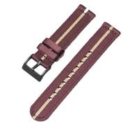 HELBAY Men's Soft Nylon Watch Strap, 18mm/20mm/22mm/24mm, Canvas Replacement Strap,Rouge kaki B,20 mm