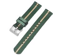 HELBAY Men's Soft Nylon Watch Strap, 18mm/20mm/22mm/24mm, Canvas Replacement Strap,Vert kaki,20 mm