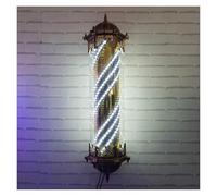 HELCEKOU Applique Murale extérieure rétro pour Salon de Coiffure, étanche, rotative, avec Bandes LED Rouges, Blanches et Bleues, Style Classique (B)