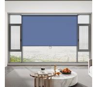 HELCEKOU Dual-Function Solar Roller Shade: Blocks 92% UV Rays* While Maintaining One-Way Mirror Privacy. Choose Between Sl lack Or Calming Blue to Match Your Home/Office Decor