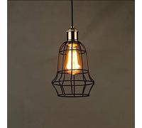 HELCEKOU Lampe Meng, Petit Lustre rétro nostalgique en Fil de Fer barbelé, Douille E27, Suspension pour Restaurant, Magasin de vêtements, luminaire décoratif Original et créatif, plafonnier réglable.