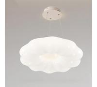 HELCEKOU Lustre LED simple couleur crème en forme de citrouille, lampe nuage moderne pour chambre d'enfant ou salle à manger, C, 60 x 15 cm