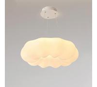 HELCEKOU Lustre LED simple couleur crème en forme de citrouille, lampe nuage moderne pour chambre d'enfant ou salle à manger, A, 60 x 15 cm