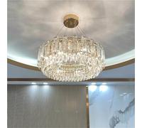 HELCEKOU Lustres en Cristal, plafonniers, suspensions LED Transparentes, éclairage Moderne et Luxueux, luminaires décoratifs pour Salon.