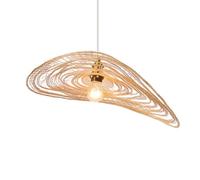 HELCEKOU Suspension créative en rotin Style Nordique, plafonnier encastré, Lampe tissée à la Main pour Salle à Manger, îlot de Cuisine ou Hall d'entrée.