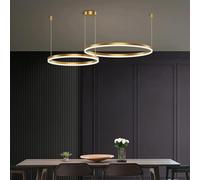 HELCEKOU Suspension LED Style Mid-Century Modern | Plafonnier en Acrylique à intensité Variable, Lampe Suspendue Lumineuse pour Salon, Salle à Manger ou Chambre