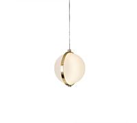 HELCEKOU Suspension Minimaliste Beige sphérique en Fer forgé et Verre, Style Artistique, idéale pour Un Hall d'entrée, Une Chambre, Une Maison de Campagne, Un îlot de Cuisine ou Un Couloir.