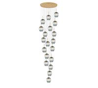 HELCEKOU Suspension réglable en Fer forgé, Style Industriel Moderne, idéale pour îlot de Cuisine, Chambre, Couloir ou Salon - Bleu, 18 lumières, édition spéciale Jour du Souvenir