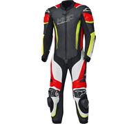 Held Brands Hatch, combinaison en cuir 1pcs. perforée 60 Noir/Blanc/Rouge/Jaune Néon Noir/Blanc/Rouge/Jaune Néon