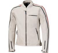 Held Brixham, veste en cuir 62 Gris Clair/Rouge Gris Clair/Rouge