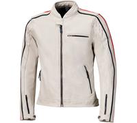Held Brixham, veste en cuir 64 Gris Clair/Rouge Gris Clair/Rouge