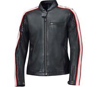 Held Brixham, veste en cuir pour femmes 40 Noir/Rouge Noir/Rouge