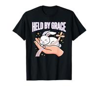 Held by Grace Citation chrétienne Faith Faithful Bunny Lover T-Shirt