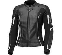 Held Debbie 3 Veste en cuir moto pour dames, Noir/Blanc, Taille 44