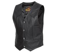 Held Dillon Veste de moto en cuir, noir, taille S pour homme