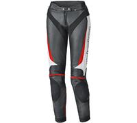 Held Lane II Pantalon en cuir de moto pour dames, noir-blanc-rouge, taille 46 pour femmes