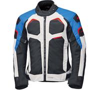Held Manzano Top veste textile de moto imperméable, Blanc/Noir/Bleu, Taille 5XL