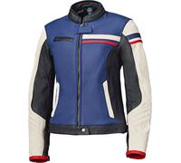 Blouson cuir femme HELD Midway bleu-rouge-blanc 36