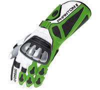 Held Phantom II Gants de moto, blanc-vert, taille S pour homme