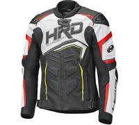 Held Safer II Veste de moto en cuir, noir-blanc-rouge, taille XL pour homme