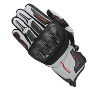 Held Sambia Adventure Gants de moto, Noir/Gris/Rouge, Taille 8 (M)