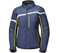 Held Silara imperméable dames moto textile veste, bleu/néon jaune, Taille M