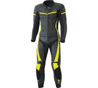 Held Spire Costume en cuir de moto de deux pièces, noir-jaune, taille 50 pour homme