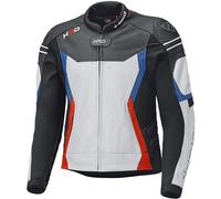 Held Street 3.0 Veste de moto en cuir, Blanc/Bleu/Rouge, Taille 48