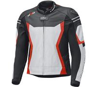 Held Street 3.0 Veste de moto en cuir, Blanc/Rouge, Taille 50