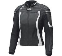 Held Street 3.0 Veste en cuir de moto pour femmes, Noir/Blanc, Taille 84