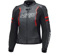 Held Street Rocket 4, veste en cuir perforé femmes 36 Noir/Rouge Néon Noir/Rouge Néon