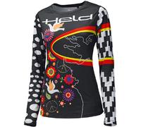 Held Style Skin Top, chemise fonctionnelle manches longues femme L Noir/Blanc/Rouge Noir/Blanc/Rouge
