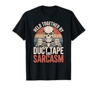 Held Together by Duct Tape and Sarcasm Squelette Thumbs Up T-Shirt