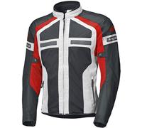 Held Tropic 3.0 Veste textile de moto en maille pour dames, Gris/Rouge, Taille 3XL