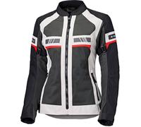 Held Tropic 4, veste textile femme L Gris Clair/Noir/Rouge Gris Clair/Noir/Rouge