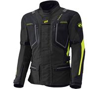 Held Zorro Veste textile de moto imperméable, noir/jaune, Taille M