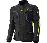 Held Zorro Veste textile de moto imperméable, noir/jaune, Taille XS