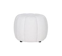 Lisa Design – Pouf Helda en tissu bouclette écru – Salon