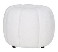 Lisa Design – Pouf Helda en tissu bouclette écru – Salon