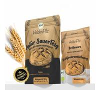 HeldenPilz® Pâte à l'acide bio fraîche - Kit pour la cuisson du pain + cadeau - Faites vous-même du pain croustillant avec instructions et recettes (français non garanti) - Ingrédients 100 % naturels