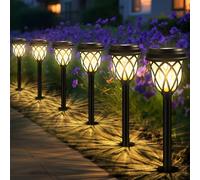 HELESIN Lampe Solaire Exterieur 6 Pièces, Eclairage Exterieur Solaire Automatique, Lumiere Solaire Exterieur Jardin Étanches, pour Jardin, Pelouse, Chemins, Terrasse, Allée, Passerelle