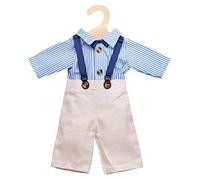 Heless 1021 - Ensemble de vêtements pour poupées mariés Franz 2 pièces avec Pantalon et Chemise Taille 28-35 cm pour Un Mariage de poupée