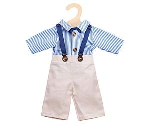 Heless 1021 - Ensemble de vêtements pour poupées mariés Franz 2 pièces avec Pantalon et Chemise Taille 28-35 cm pour Un Mariage de poupée